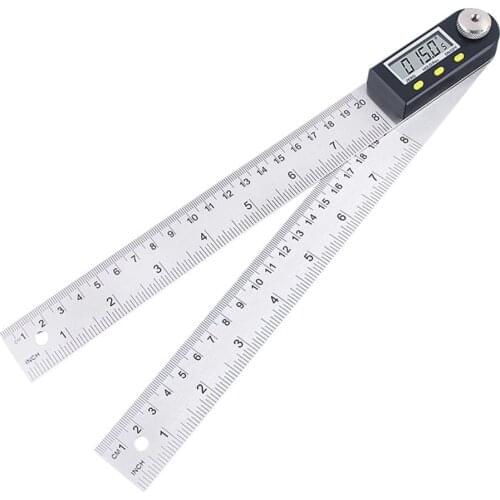 Digital Display Angle Ruler 200mm/ Angle Ruler High Precision Measuring Tool High-definition LCD Display