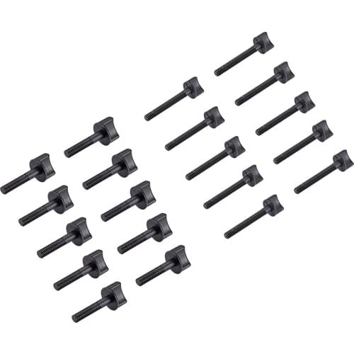 Uxcell 5/10pcs Thumb Screw M6x20/M6x30mm 0.25x2inches 30/40/60/75mm Rod Plastic Screws Metric Partial Thread