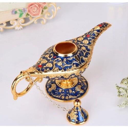 Display Lamp Ornament Decoration European Style Exquisite Crafts Wishing Genie Lamp Tea Pot Retro Home Decoration Figurines