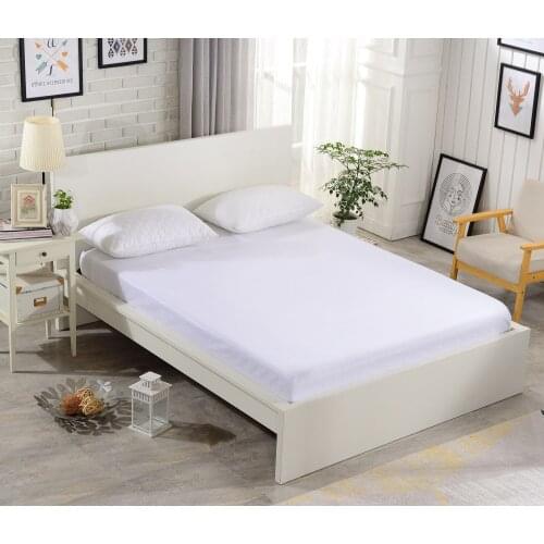 High Quality White Cotton Satin Bed Sheet Flat Fitted Sheets Hotel Hospital Bedding Bedspread Bed Cover