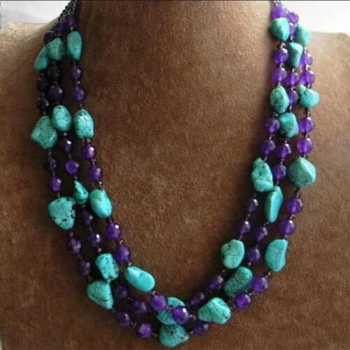 Green calaite faceted round purple crystal charms jades chalcedony stone round beads diy newly necklace making 17-18 inch BV359