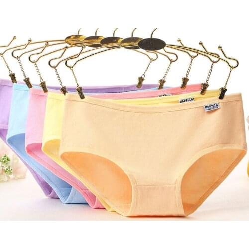 Women Lingerie T-back Thong Sheer Underwear Female Low Waist Briefs Hot Sale Candy Color Ins Sweet Solid Color Panties