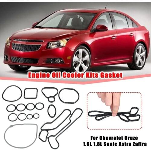 1.6L 1.8L Cooling System Oil Seal Cooler Gasket Seals for Chevrolet Cruze Sonic Astra Zafira 24445723 55354072 55354071