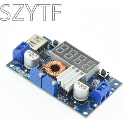 1pcs XL4015 75W DC-DC 5A Voltage Regulators module Adjustable buck module with voltmeter display