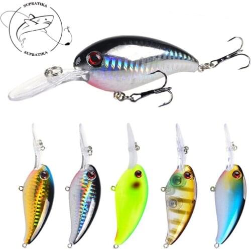 14g/10cm 3D Eyes Artificial Crank Floating Wobblers Plastic Fishing Bait Diving Depth 0-2M High Quality Fishing Lure Hard Bait
