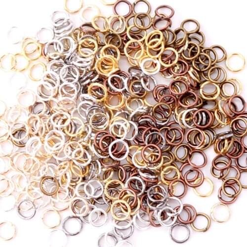 4/5/6/7/8mm stainless steel copper jump rings single loops Jewelry Findings handmade-accessories DIY jewelry finding for 300 pcs