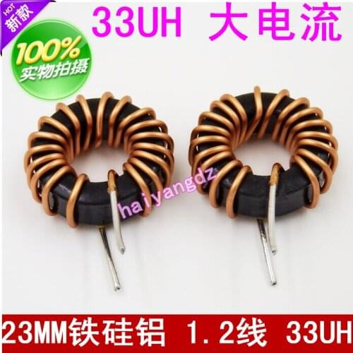 5pcs/90-125A 33UH 1.2 Line Iron silicon aluminum Magnetic ring inductors Annular inductance Energy storage