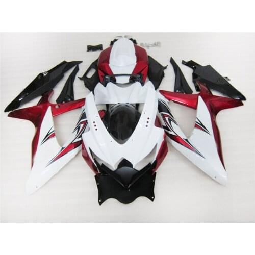 Customized Injection Fairing for Suzuki 2010 2009 2008 GSXR750 K8 GSXR600 GSX R600 08 09 10 red black aftermarket Fairings kit