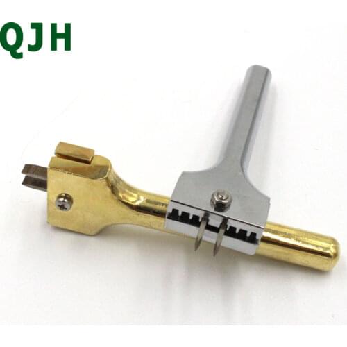 Leather Craft Tool Adjustable Fork Puncher Magnetic Button Clasp Snaps Installation Tools 4-25mm Hole Spacing Handmade DIY Punch