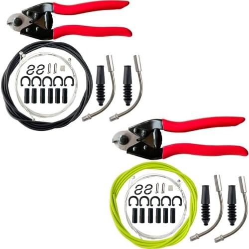 Bike Brake Cable Set Mountain Bike Brake Accessories Housing Kit Cable Tube Brake 2.5 Meters Front+Rear Brake Cable Core