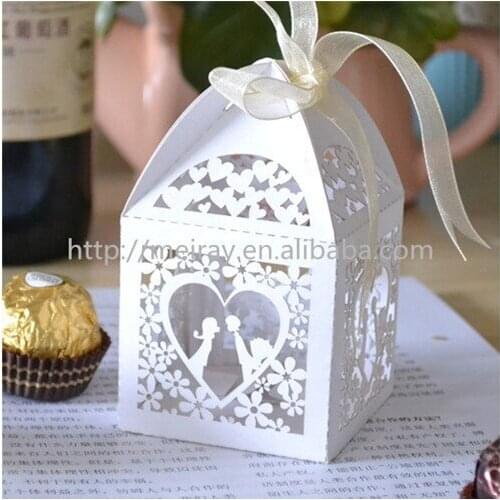 White laser cut Holy communion decoration and favor,Holy communion decoration candy box