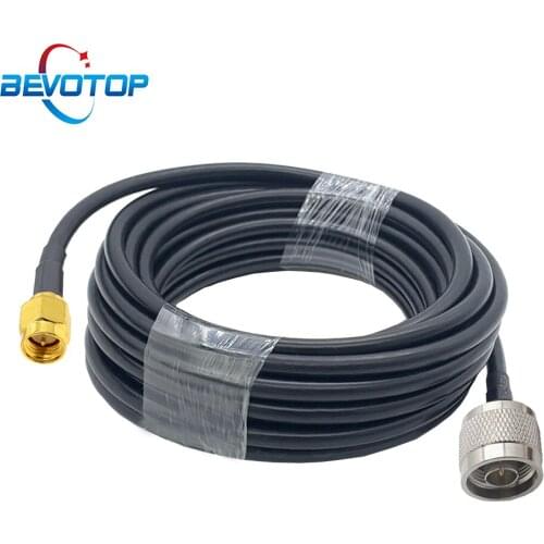 LMR195 N Male to SMA Male Plug RF Adapter Coaxial Cable LMR-195 50-3 50 Ohm Pigtail 3G 4G 5G LTE Extension Cord Jumper 20CM-25M