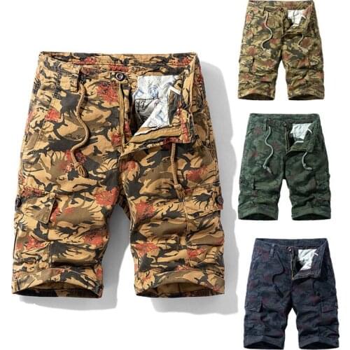 2021 Summer Tactical Shorts Men Camouflage Military Cargo Shorts Mens Cotton Casual Loose Shorts Breeches