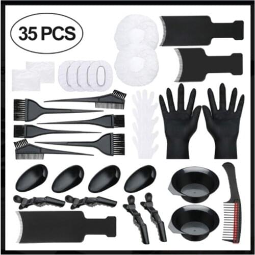 20 Pieces Hair Dye Brush and Bowl Set, Hair Dye Coloring Kit, Hair Tinting Bowl, Dye Brush, Ear Cover, Gloves Dye Brush