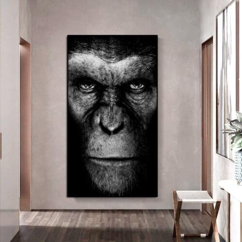 Black Gorilla Canvas Painting Wall Art Posters and Prints Modern Animals Wall Decorative Pictures for Living Room Cuadros