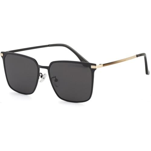 New High Definition Polarized Sunglasses for Men 3099 Square Metal Sunglasses European and American Trend Sunglasses for Men
