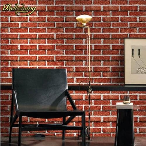 Beibehang papel de parede. PVC grey 3d brick wallpaper for walls nature 3d wall paper red brick wallpaper roll
