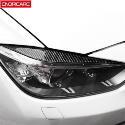Carbon Fiber Front Headlight Eyebrow Trim Strips 2Pcs For BMW 3 Series F30 F35 2013-2019 Car Styling Exterior Accessories