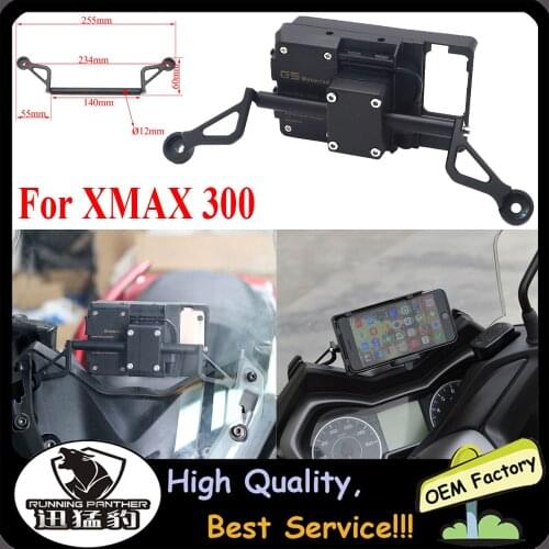 For Yamaha XMAX 300 XMAX300 X MAX 300 Motorcycle Front Phone Stand Holder Smartphone Phone GPS Navigaton Plate Bracket