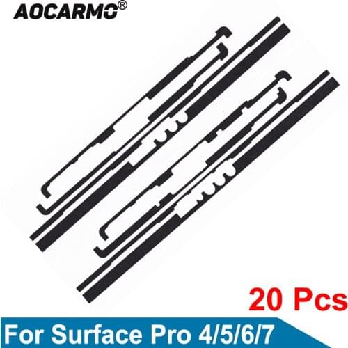 Aocarmo 20Pcs/Lot For Microsoft Surface Pro 4 5 6 7 Pro4 Pro5 Pro6 Pro7 Display Adhesive Frame Glue LCD Front Sticker Tape