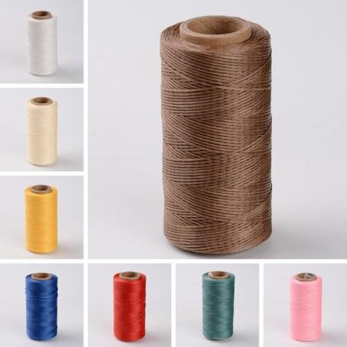 0.3mm Flat Waxed Polyester Cords for Cloth Handmade DIY Rope Woven fiber for home decoration, 1x0.3mm; about 260m/roll
