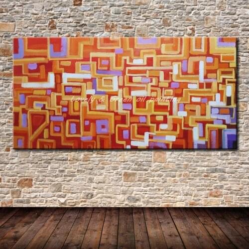 Handpainted Poster Wall Art Canvas Oil Painting Modern Abstract Color Bar Paintings Wall Picture For Living Room Home Decoration