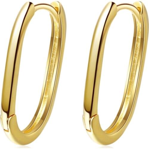 New 925 Sterling Silver Earrings For Women Geometric Men Gold Stud Earring Fashion Korea Jewelry 2020 New