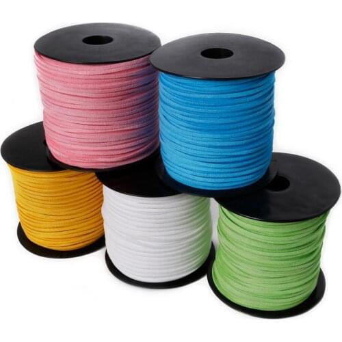 Hot Sale 2.8mm 100yards/roll Faux Suede Cord Lace Leather For Jewelry Cloth Shoes Making Supplies Finding DIY Accessories
