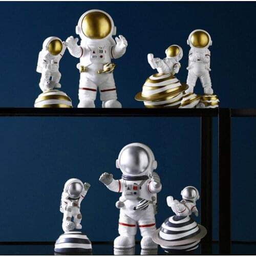 Nordic Resin Astronaut Figurines Creative Home Decor Miniature Statues Sculptures Home Decoration Accessories Birthday Gifts