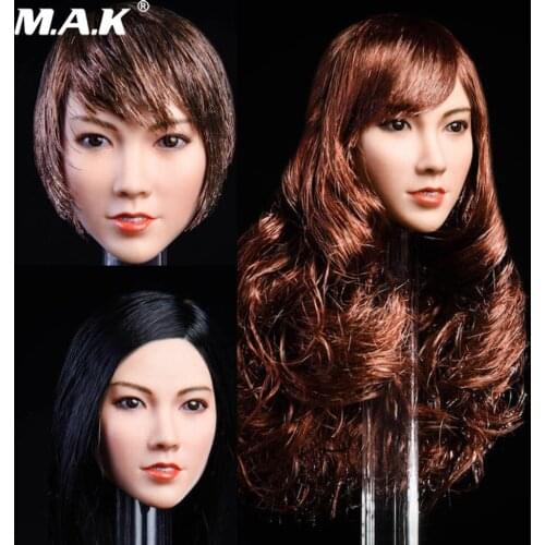 In Stock YMT021 1/6 Asian Beauty Female Qian Head Sculpt for 12inch For 12" Hot Toys Action Figure Body DIY