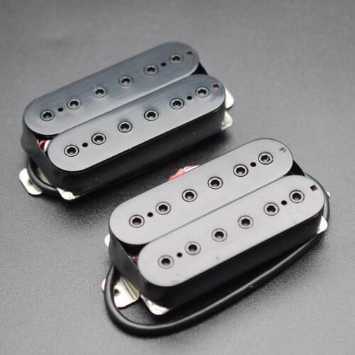 Vintage Alnico 5 Humbucker Pickup Double Coil Electric Guitar Bridge Pickup Black Guitar Parts Warm Sound Black