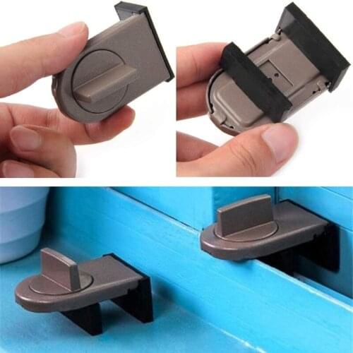 Locks on Windows adjustable security door latch Mobile insurance lock anti-theft protection lock stoppers 2pcs