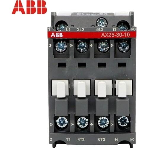 ABB 3-ploe contactors AX series 1NC or 1NO 50HZ/60HZ 24V~440V 25A AX25-30-10 (1NO) AX25-30-01 (1NC)
