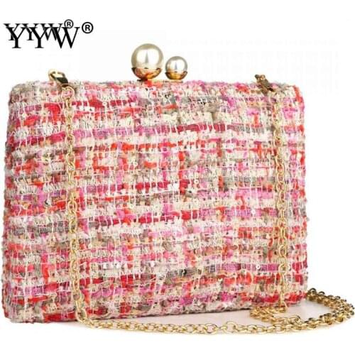 WomenS Crossbody Shoulder Bags Party Clutches Purse Cloth Evening Crossbody Bag Wholesale Casual Box Clutch Bags Sac A Main