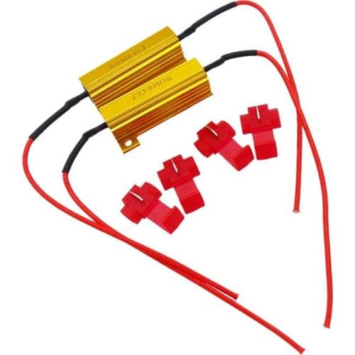 2 Pcs 50w Load Resistors LED Flash Rate Turn Signals Light Indicator Controllers Brake Running Motorcycle Accessories
