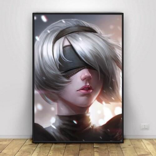 2B Portrait by Nopeys Silk Fabric Poster And Print Wall Art Picture Painting Home Decor