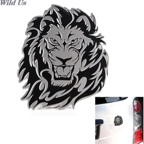 3D Car Aluminum Alloy Sticker Personality Lion Auto Logo Badge Emblem Tail Decal ( l*w):8cm*7cm