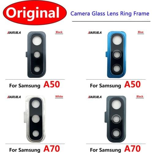 5pcs/lot For Samsung A50 A70 Housing Frame New Rear Back Camera Glass Lens With Frame Cover + Repair Tools Atacado