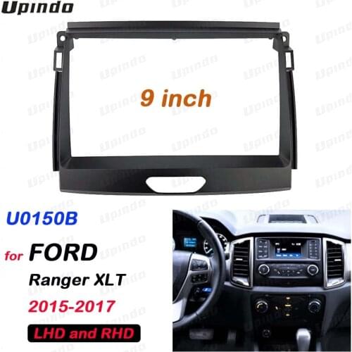 2 Din 9 Inch Car Radio Installation GPS Mp5 Plastic Fascia Panel Frame for Ford Ranger 2015~2017 Dash Mount Kit