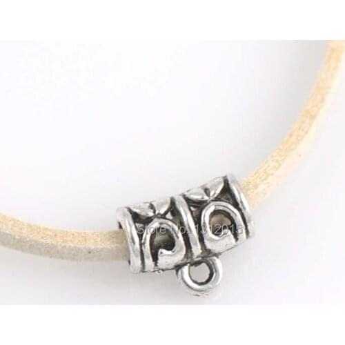 Free Shipping Wholesale Alloy&Metal Antique Silver Bail Beads Jewelry Findings Fit Charm Bracelets 11x9.5mm,50Pcs,YTC0160