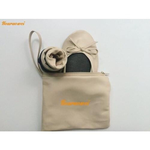 Free shipping !! customized logo foldable shoes with bag for wedding gift