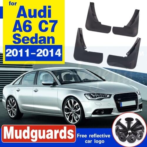 Mud flaps Accessories For Audi A6 C7 2011-2014 Mud Flap Splash Guards Fender Mudguard Car Front Rear wheel Sedan Avant 2012 2013