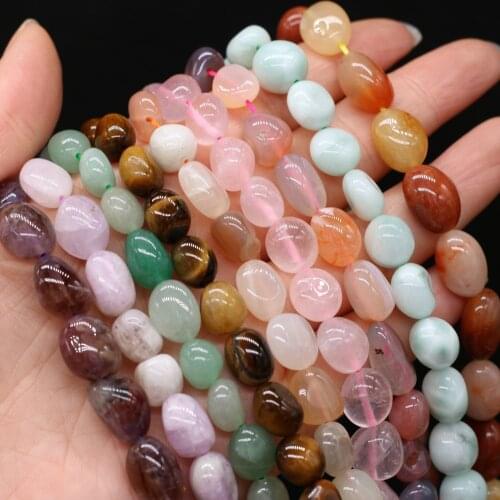 Natural Tiger Eye Aquamarine Rose Quartzs Golden Silk Jade Stone Beads for Jewelry Making Bracelet Necklace Accessories 10-12mm