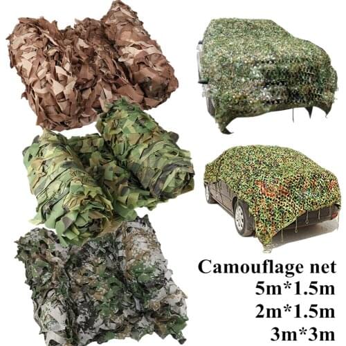 Car Cover Hunting Military Camouflage Nets Sun Cover UV Protection Block Mesh 5x1.5M/3x3M/2x1.5M Sun Shade Cloth