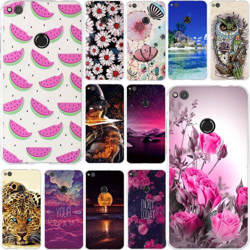 Cover For Huawei P8 Lite 2017 Honor 8 lite Silicone Case Soft TPU Phone Case For Huawei P8Lite Cute Cat Case Animals Funda Coque
