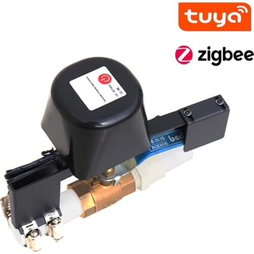Tuya APP Zigbee Remote Control Automatic Gas Water Valve Shut Off Timers Controller For Gas Leakage Alarm