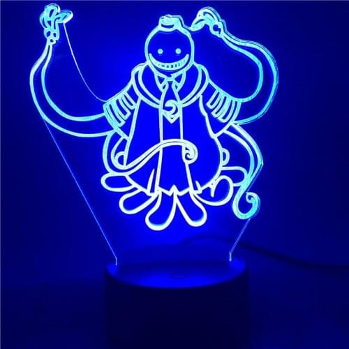Assassination Classroom Figure Korosensei LED Night Lamp Light for Kids Children LED 3D Light for Bedside Home Cool Gifts Toys