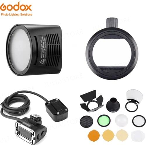 Godox AD200 flash accessory WITSTRO H200R Round Flash Head and EC-200 Extension Head AK-R1 Color temperature reflector