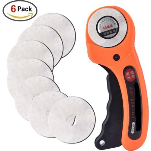 Rotary Cutter Leather Cutting Tool Fabric Cutter Circular Blade DIY Patchwork Craft Leather Sewing Quilting Cutting Mat Cut