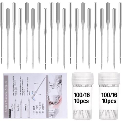 KAOBUY 20Pcs Sewing Needles Universal Machine Needles Regular Point Machine Needles Sewing Accessories For Domestic Sewing